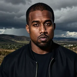 kanye, high detail, photography by annie leibovitz. album cover art