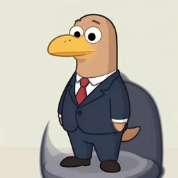 ape cartoon wearing suits