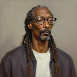 a portrait of Snoop Dog , bored, illustration, soft lighting, soft details, painting oil on canvas by Edmund Blair Leighton and Charlie Bowater octane render trending on artstation d&d characters, 4k, 8k, HD