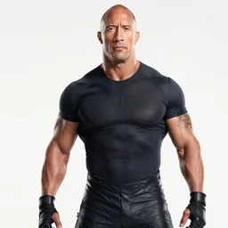 cinematic still of dwayne johnson in alita : battle angel ( 2 0 1 9 ), xf iq 4, f / 1. 4, iso 2 0 0, 1 / 1 6 0 s, 8 k, raw, dramatic lighting, symmetrical balance, in - frame