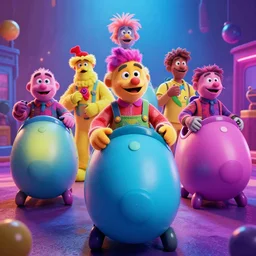 a cinematic shot of shmiggle biggles in the bleem podorkers, colorful, octane renderer, volumetric lighting, by Andy Thomas, Mario Martinez, Daniel Mirante, Gustave Dore, Artstation, CGsociety, masterpiece