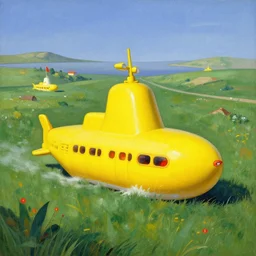 yellow submarine pepperland landscape by heinz edelmann,