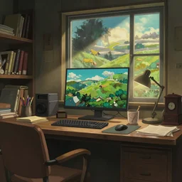 home office by Studio Ghibli