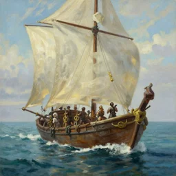 sea of thieves, oil painting