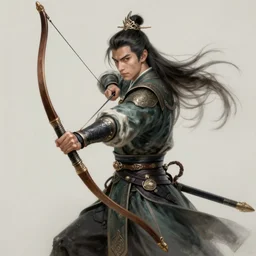 male elf samurai wielding a longbow, 8 k, fantasy, d & d, intricate, highly detailed, smooth, artstation, digital illustration by ruan jia and mandy jurgens and artgerm and wayne barlowe and greg rutkowski and zdislav beksinski