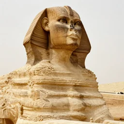 indoor studio portrait of the sphinx of ninevah