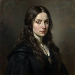 portrait of yennefer of vengerberg. sorceress. the witcher. oil painting in the style of rembrandt.