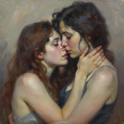 love and belonging, detailed painting, expressive, emotional, masterpiece, trending on artstation, oil on canvas