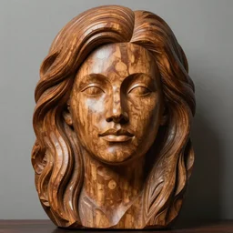 carved wood beauty portrait, by artgerm and wlop