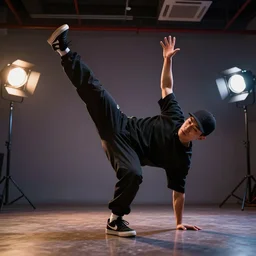 street photography portrait of a taipei breakdancer, 3 d octane, volumetric lighting, ambient studio lighting