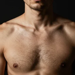 a lad with chest hair