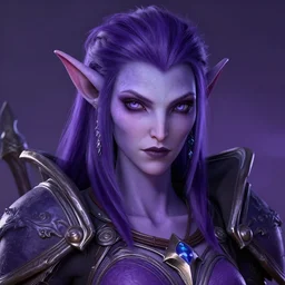 character concepta beautiful and strong purple female warrior night elf | | cute - fine - face, world of warcraft, pretty face, realistic shaded perfect face, fine details by stanley artgerm lau, wlop, rossdraws, james jean, andrei riabovitchev, marc simonetti, and sakimichan, trending on artstation