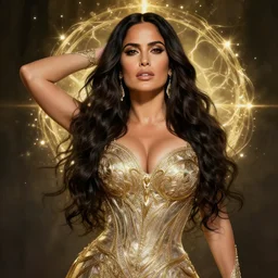 portrait of elden ring salma hayek, intricate, elegant, glowing lights, highly detailed, digital painting, artstation, glamor pose, concept art, smooth, sharp focus, illustration, art by artgerm and greg rutkowski, artey freytag