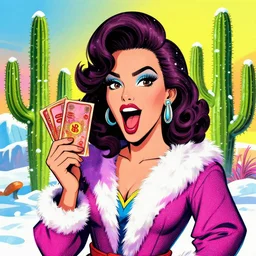 epic professional digital art of ⛄ 🤑 👂 🌵 pop art, fantastic, detailed, wow
