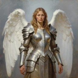 inuit woman tan skin in angelic armor, high fantasy, dungeons and dragon artwork, by john berkey, by peter mohrbacher, oil painting, realism