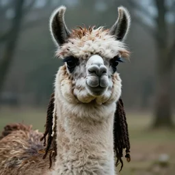 llama with dreadlocks, epic scene, in the style of John Berkey
