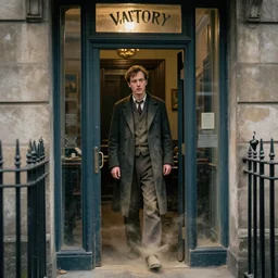 it was a bright cold day in april, and the clocks were striking thirteen. winston smith, his chin nuzzled into his breast in an effort to escape the vile wind, slipped quickly through the glass doors of victory mansions, though not quickly enough to prevent a swirl of gritty dust from entering along with him, 8 k, dystopian atmosphere
