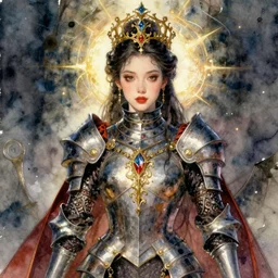 imperial princess knight ( ( ( gothic ) ) ) girl. intricate, centered, amazing composition, colorful watercolor, by ruan jia, by marc simonetti, by robert hubert, by zhang kechun, illustration