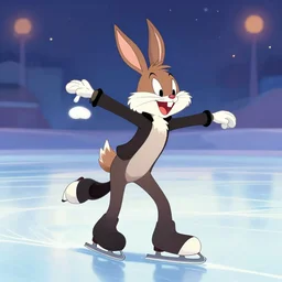 looney tunes ice skating in heat
