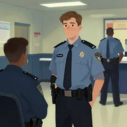 1 9 5 0 s rebel teen male at the police station, art by wes hempel