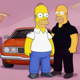 homer simpson morphed with vin diesel