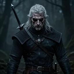 portrait of the witcher, undead, shady, creepy, ultrarealistic, 8 k