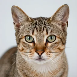 close up photo from an egypcian mau cat