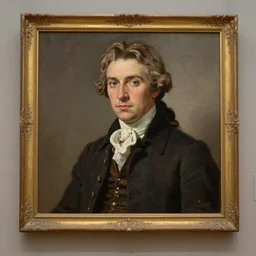 museum painting, wide - shot, photo of young yves saint - laurent in the age of 1 7 light brown hair, dressed in 1 8 th century, sharp focus, highly detailed, digital art, oil painting, masterpiece, artgerm, rutkowski, mucha, leyendecker, kinkade