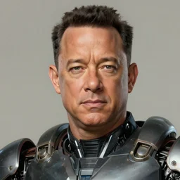 portrait of young tom hanks wearing cybernetic power armor, extreme fine detail background, highly detailed, detailed eyes, high quality, digital painting, hyperrealistic, by gaston bussiere, j. c. leyendecker, craig mullins