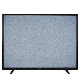 photo of tv displaying static noise