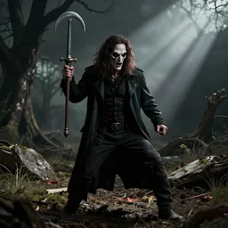 bill moseley stealing the grim reaper's weapon, realistic horrors