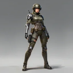 female sexy soldier, wide angle view, highly detailed, artgerm, cushart krenz, metal gear solid style, trending on artstation, soft light, sharp focus, illustration, character design, concept art