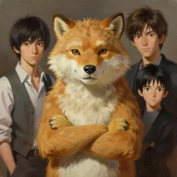 an animal mascot character posing for a picture, digital painting, masterpiece by rembrandt and thomas kinkade and frank frazetta and kentaro miura, by reiq and tite kubo, stylized yet realistic faces and anatomy, advanced lighting technology, beautiful, gorgeous brush strokes