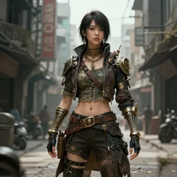 asian steampunk street concept art artstation cinematic,