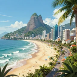 brazil by greg rutkowski, trending on tumblr, digital art, futuristic, beachfront