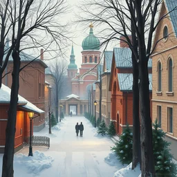 novosibirsk. highly detailed, digital painting, watercolor, soviet realism, engraving, artstation, concept art, smooth, sharp focus, illustration, unreal engine 5, 8 k, art by bilibin and kuvshinov and malevich and mucha