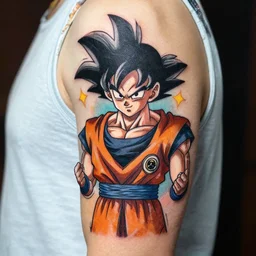 a tattoo of dragon ball's m of majin