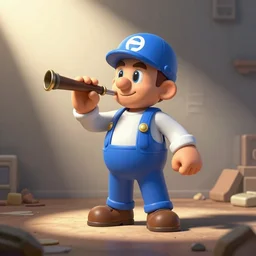 Blario, a French pipe fitter from the Bronx in an N64 game