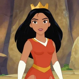 salma hayek as character from old she - ra cartoon