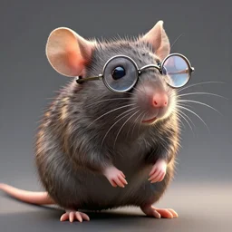 an anthropomorphic rat resembling a man wearing half glasses monocle, highly detailed, unreal engine 5 highly rendered, intricate lines, radiant lighting