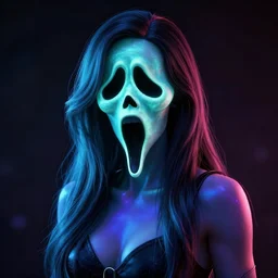 glowwave portrait of scream in borderlands 3, neon, au naturel, hyper detailed, digital art, trending in artstation, cinematic lighting, studio quality, smooth render, unreal engine 5 rendered, octane rendered, art style by klimt and nixeu and ian sprigger and wlop and krenz cushart.