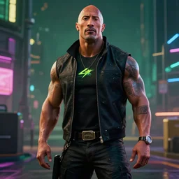 Dwayne Johnson in Cyberpunk 2077