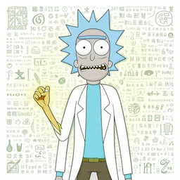 hight detailed rick and morty wallpaper with hidden languages and symbolism