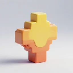 simple sculpture made of tetris, octane render, trending on artstation