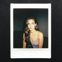 lauren mayberry, flash polaroid photo by george hurrell,