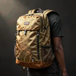 a person that has been transformed into a backpack