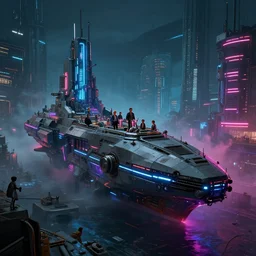photo environement cyberpunk ship : 4, 4 k rtx hdr volume light concept studio matte painting environement digital illustration style cyberpunk 2 0 7 7 artstation artur tarnowski, mihai muscan, marcin tomalak, marta leydy, marcin stepien, charlotte hughes, zuzanna dabrowa neon bioluminiscence