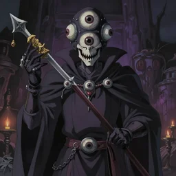 an undead necromancer / knight with multiple spiraling eyes in the style of studio ghibli in the style of junji ito trending on artstation deviantart pinterest furaffinity detailed realistic hd 8 k high resolution