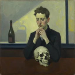 today I am thinking about death, by Edward Hopper, oil on Canvas.