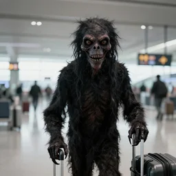 mothman at airport, high detail, scary